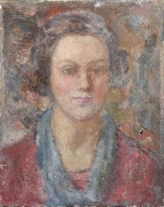 Bust Study Of A Young Unknown Woman, Full Face — Evelyn Alice Clutton Brock