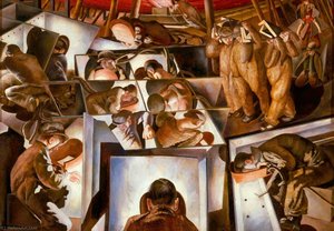 Shipbuilding On The Clyde Welders (centre) — Sir Stanley Spencer
