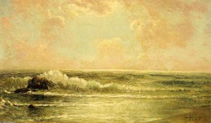 Seascape With Pines And Overhanging Clouds — Robert Julian Onderdonk, Impressionism