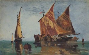 Fishing Boats, Venice — George Hornblower Simms
