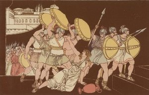 The Death Of Tarpeia — Bartolomeo Pinelli