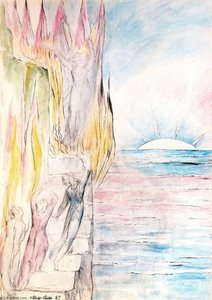 The Angel Invites Dante To Enter Into Flames — William Blake