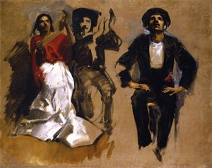 Study For Seated Figures 'el Jaleo' — John Singer Sargent