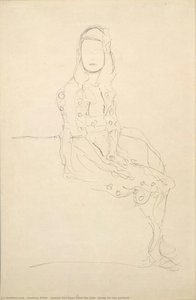Seated Girl Seen From The Side (study For The Portrait — Gustav Klimt