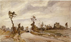 Road To Saint Germain, Louveciennes — Camille Pissarro, Impressionism