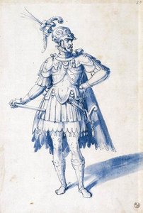 Costume Drawing For Man-at-arms — Giuseppe Arcimboldo