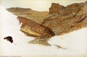 Mountain Stream, Yemen Valley, Palestine — Frederic Edwin Church