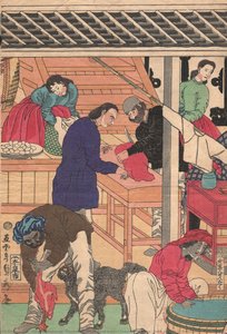 Print Of Store In Yokohama — Utagawa Sadahide, Gountei Sadahide, Gyokuransai Sadahide, Gyokuō