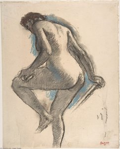 Bather Sponging Her Knee — Edgar Degas, Impressionism