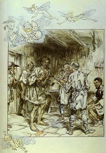 A Midsummer Night's Dream Quince's House — Arthur Rackham