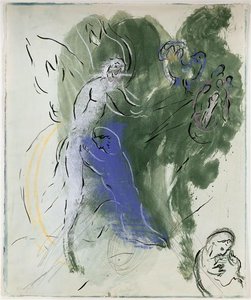 Jacob Wrestling With The Angel — Marc Chagall, Naive Art / Primitivism