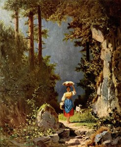 Girl With Goat — Carl Spitzweg