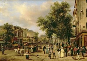View Of Boulevard Montmartre, Paris, — Guiseppe Canella