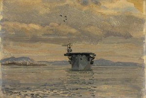 On Board An Escort Carrier Hms 'pursuer' In Belfast Lough — Stephen Bone