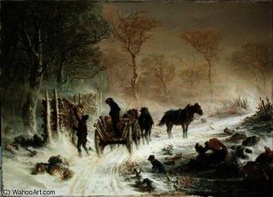 Loading Wood in the Snow
