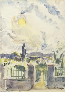 Park Entrance On A Rainy Day — Nikolai Aleksandrovich Tarkhov