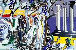 Forest Scene With Temple — Roy Lichtenstein