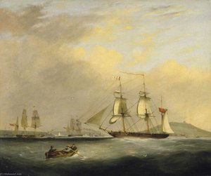 Hm Packet Brig 'sheldrake', Lieutenant Passingham Entering Falmouth Harbour — Nicholas Matthew Condy