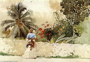 On The Way To Market, Bahamas — Winslow Homer