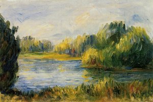 The Banks Of The River — Pierre-auguste Renoir