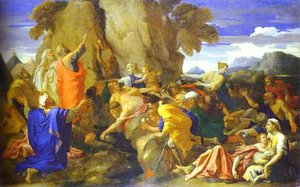 Moses Striking The Rock For Water — Nicolas Poussin, Classical French Baroque