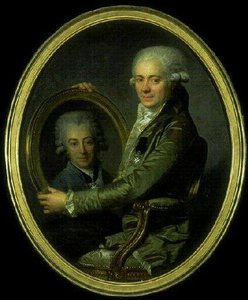 Portrait d'un chevalier de Malte tenant le portrait du bailli de Hautefeuille, commandeur de l'Ordre