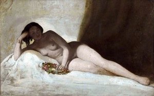 Reclining Figure With A Chaplet Of Flowers — William Etty