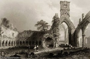 Sligo Abbey — William Henry Bartlett, Topographical Engraving