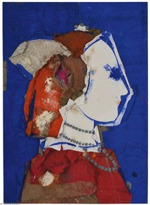 Perfil Sobre Fondo Azul — Manolo Valdés