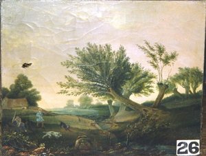 Paysage, Chasseurs En Quête De Gibier — Babey Théodore