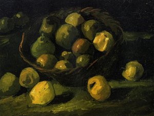 Still Life With Basket Of Apples — Vincent Willem Van Gogh, Post-impressionism