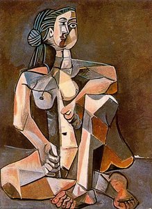 Mujer Desnuda En Cuclillas 1 — Pablo Picasso, Analytical Cubism