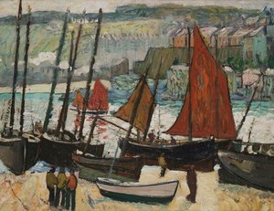 Beached Fishing Boats — Richard Hayley Lever