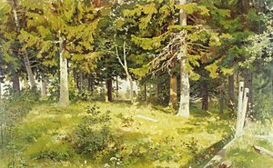 Glade In A Forest — Ivan Ivanovich Shishkin, Realism