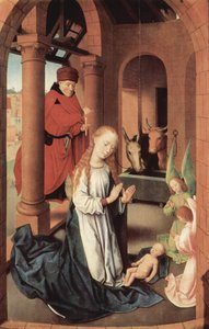 The Nativity, Left Wing Of A Triptych Of The Adoration Of The Magi — Memling, Hans