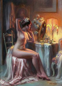 Nu A Sa Coiffeuse — Delphin Enjolras