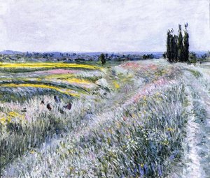 The Plain At Gennevilliers, Group Of Poplars — Gustave Caillebotte