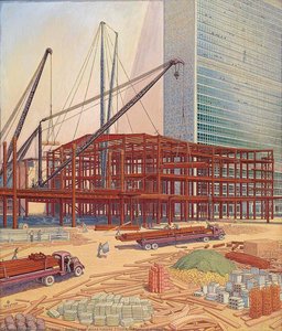 Building The United Nations 3 South End General Assembly — Harold Weston