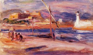 Lighthouse And Fort Carre Antibes — Pierre-auguste Renoir, Impressionist Landscape