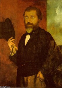 Self-portrait, Approx. Oil On Canvas, Museu Calo — Edgar Degas, Impressionism