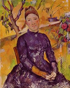 Madame Cezanne In The Conservatory — Paul Cézanne, Post-impressionism
