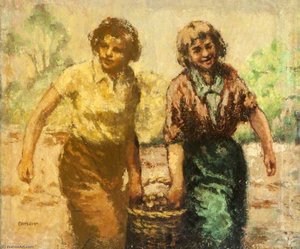 Carrying Potatoes (near Ballyclare, County Antrim) — William Conor