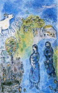 Peasants By The Well — Marc Chagall