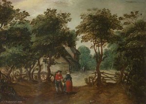 A Cottage Among Trees — Jan The Younger Brueghel