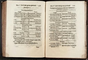 Conjugation of Coptic verbs from Grammar of Coptic Language by Athanasius Kircher