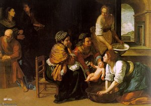 Italian, Approx. Agentileschi) — Artemisia Gentileschi, Baroque Painting