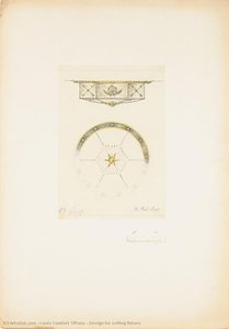 Design For Ceiling Fixture — Louis Comfort Tiffany
