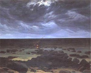 Meereskuste Bei Mondschein — Caspar David Friedrich, Romanticism
