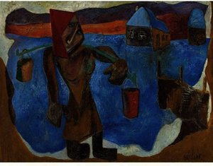 At The Siberian Village — David Davidovich Burliuk