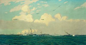 Handing Over A Convoy From American To British Escorts — Charles Pears